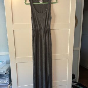 Light Charcoal Sleeveless Maxi Dress